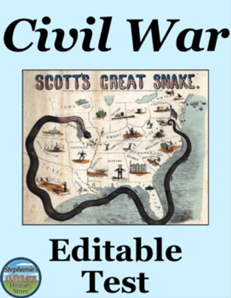 The Civil War Test Editable