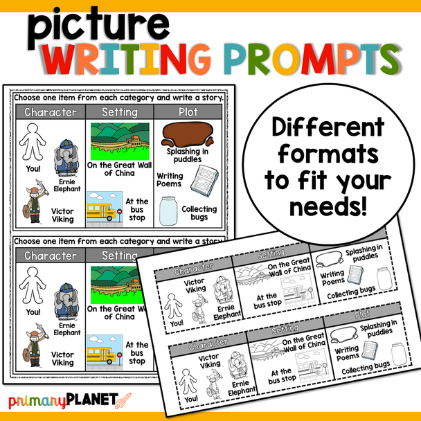 April Picture Prompts for Writing - Spring Writing Prompts with Pictures