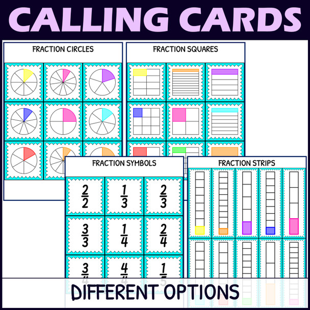 Fractions Activity BUNDLE - Bingo Games - Printable and Digital