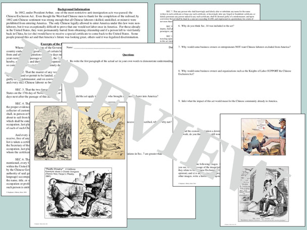 The Gilded Age Primary Source Analysis Bundle