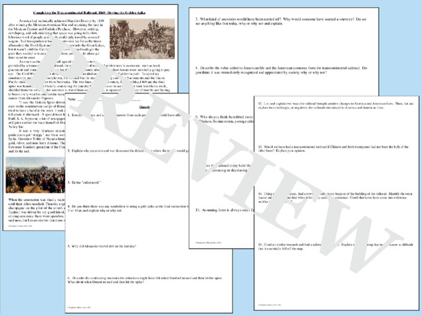 The Gilded Age Primary Source Analysis Bundle