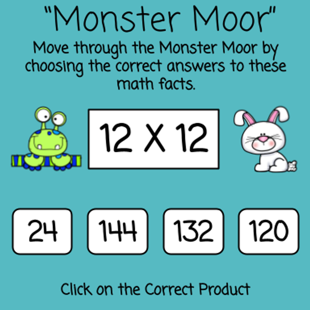 Easter Math Land - Master your Multiplication Facts Game