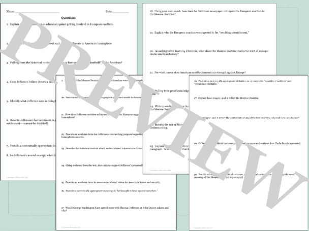 The Monroe Doctrine Point of View Analysis