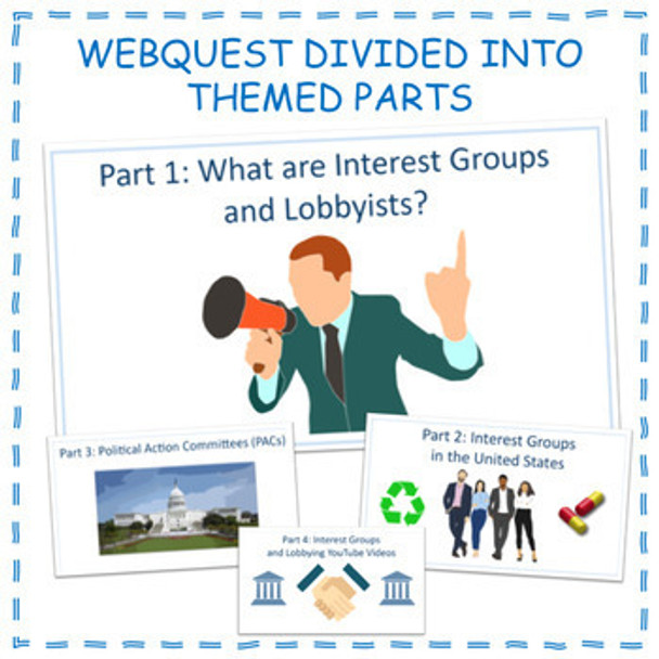 Interest Groups & Lobbying American Government Webquest Worksheet or Google