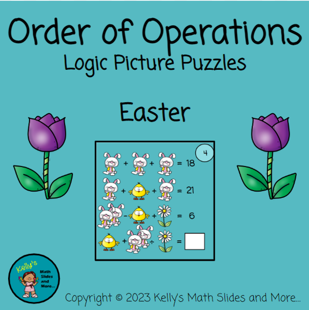 Easter Order of Operations Logic Picture Puzzles