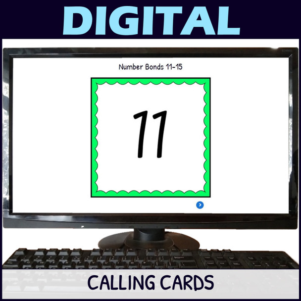 Number Bonds to 15 Activity - Bingo Game - Printable and Digital - Numbers 11-15