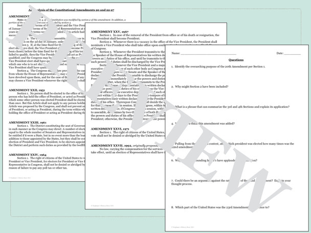 Constitutional Amendments Mini Bundle