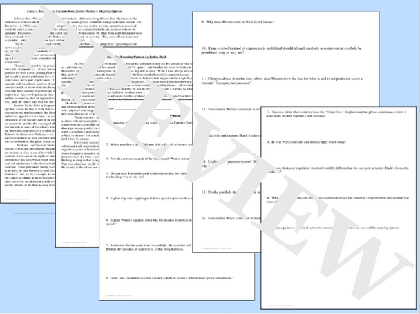 Tinker v. Des Moines Primary Source Analysis