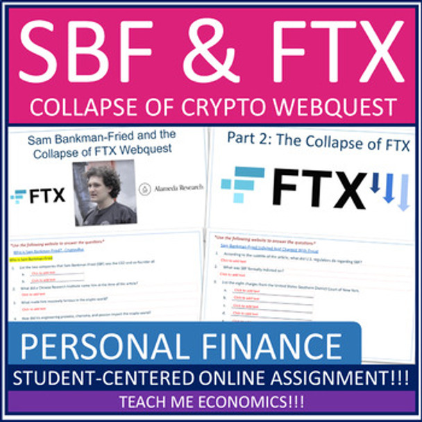 Sam Bankman-Fried (SBF) Collapse of FTX Crypto High School Economic Webquest