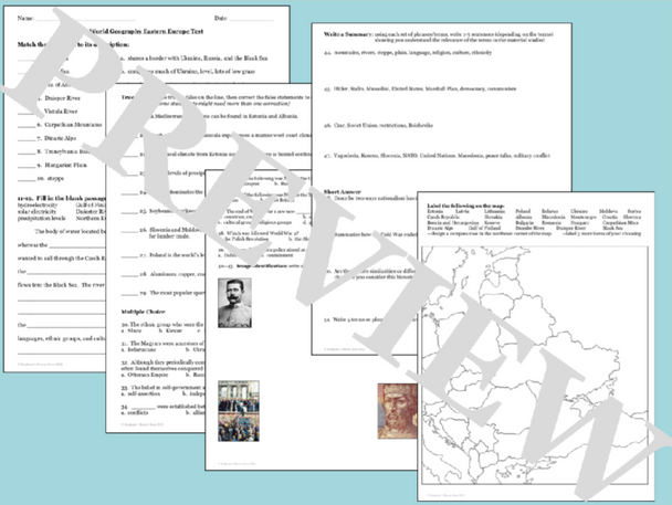 Eastern Europe World Geography Test