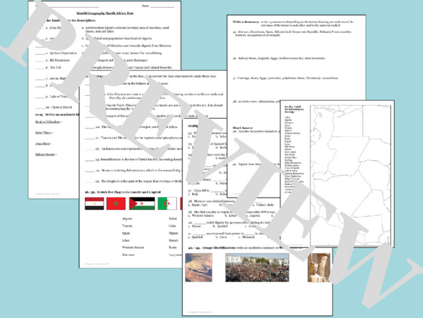 North Africa World Geography Test