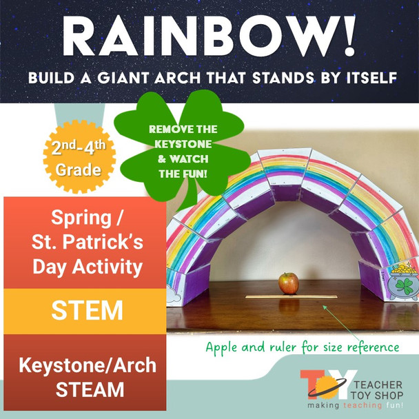 Saint Patrick's Day March Spring Rainbow STEM Activity