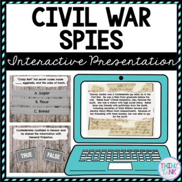 Civil War Spies Interactive Google Slides™ Presentation | Distance Learning