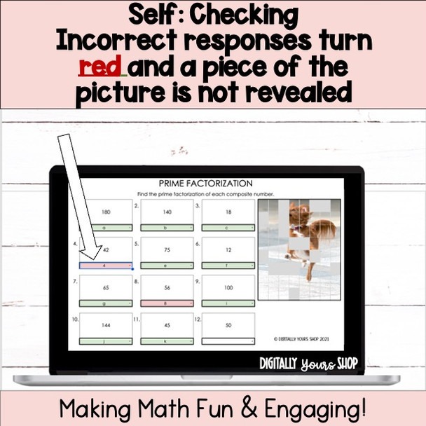 Prime Factorization Digital Self-Checking Activity