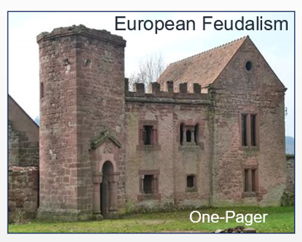 European Feudalism - "One Pager" Activity/ Assessment