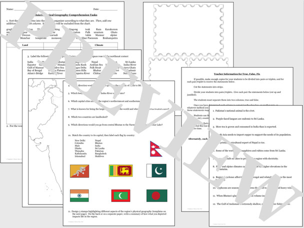 South Asia World Geography Bundle