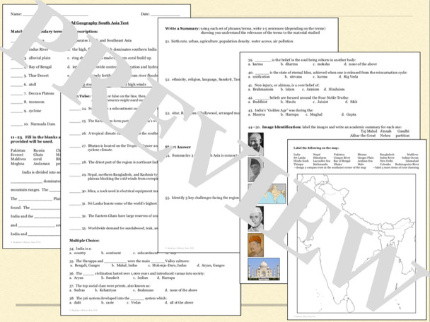 South Asia World Geography Bundle