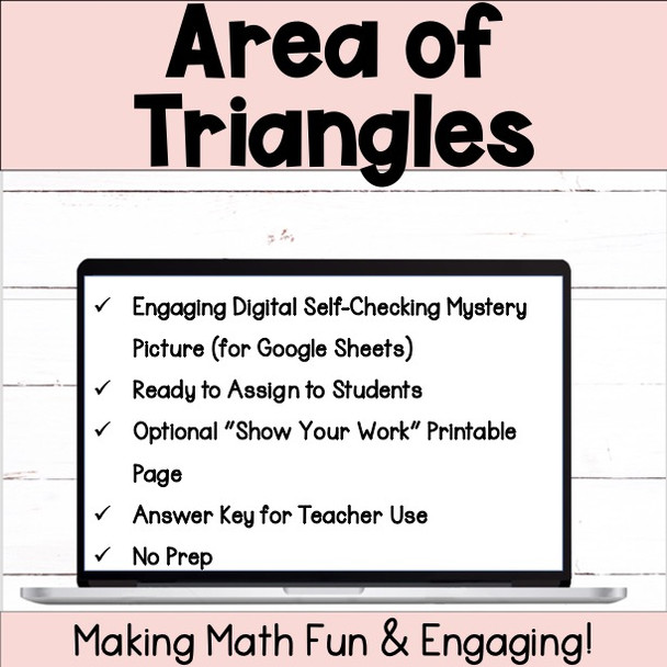 Area of Triangles Digital Self-Checking Activity