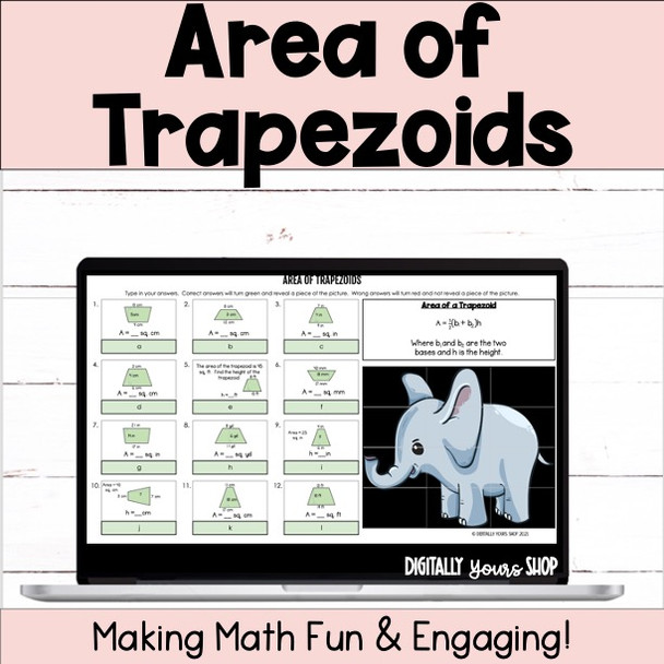 Area of Trapezoids Self-Checking Digital Activity