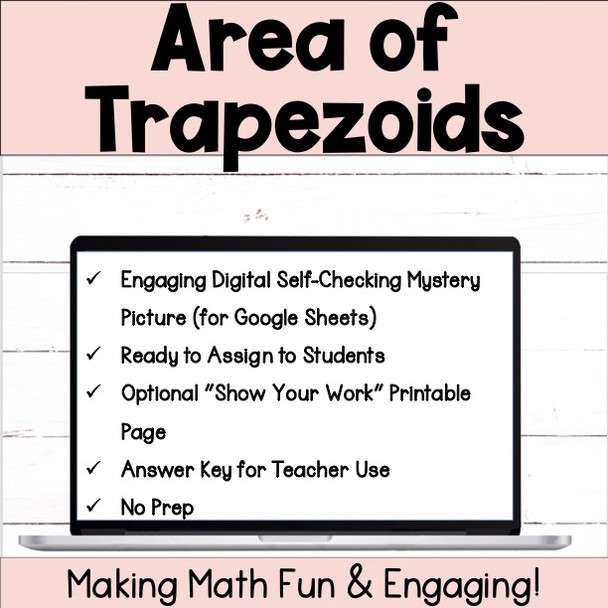 Area of Trapezoids Self-Checking Digital Activity