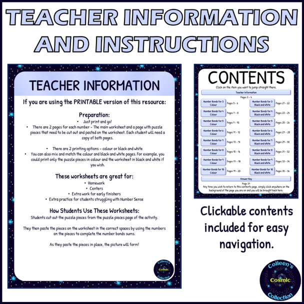 Number Bonds to 10 Practice - Cut and Paste Puzzle - 3-10 Number Bonds to 10 Practice - Cut and Paste Puzzle - 3-10