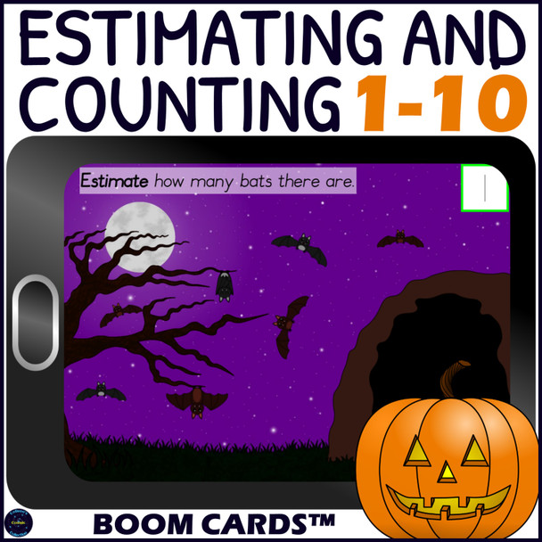 Halloween Estimating and Counting to 10 Activity Digital Boom™ Cards