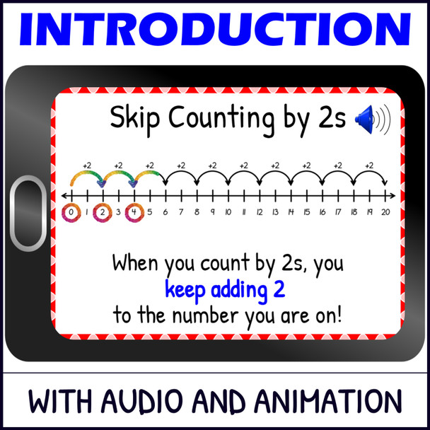 Skip Counting by 2s Introduction and Practice Activity - Digital Boom ™ Cards