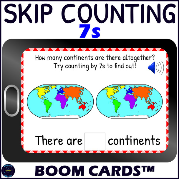 Skip Counting by 7s Introduction and Practice Activity - Digital Boom ™ Cards