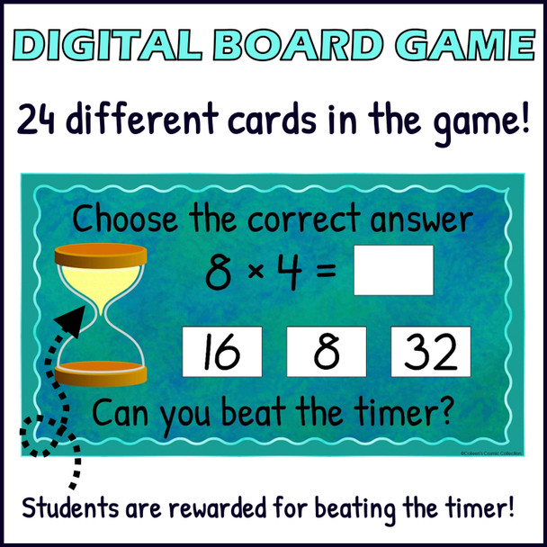Multiplication Facts Fluency Game - 8 Times Table Review - Printable and Digital