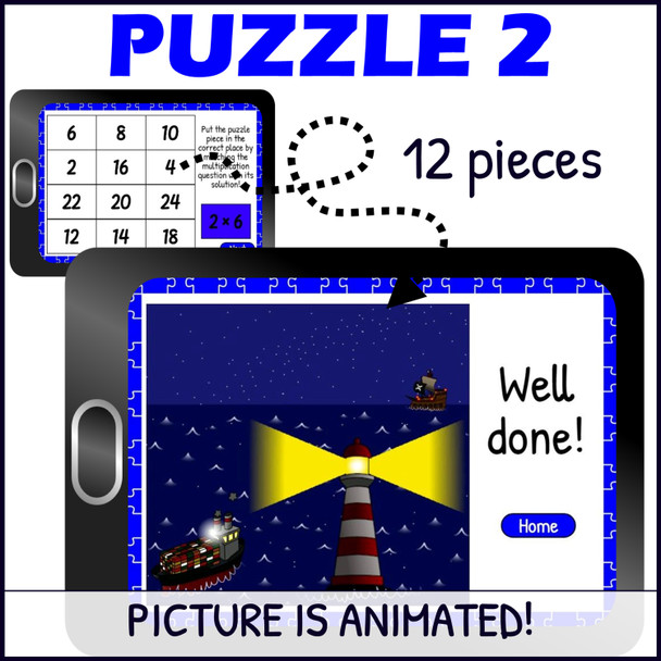 Multiplication Facts for 2 Times Table Practice - Mystery Pictures - Boom™ Cards