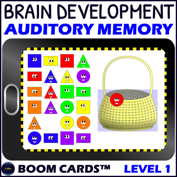 Auditory Memory Activity with Shapes and Colors Level 1 – Digital Boom™ Cards