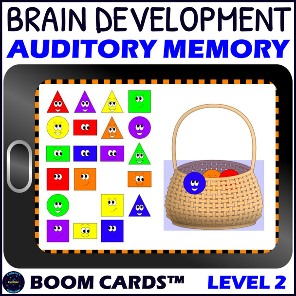 Auditory Memory Activity with Shapes and Colors Level 2 – Digital Boom™ Cards