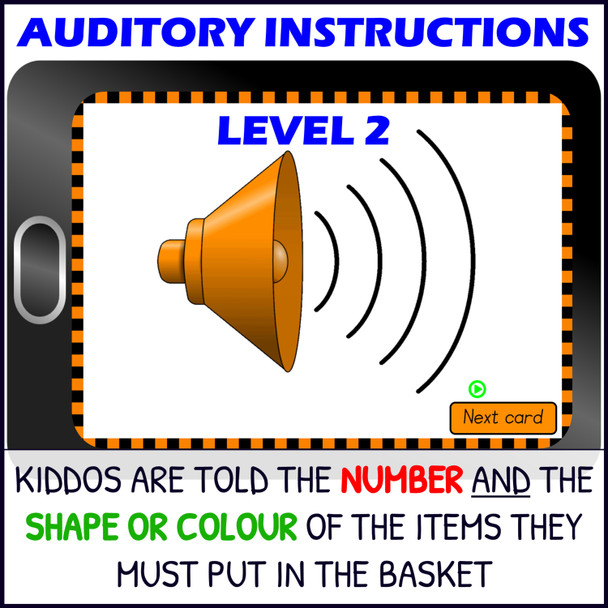 Digital Auditory Memory Activity BUNDLE with Shapes and Colors – Boom Cards