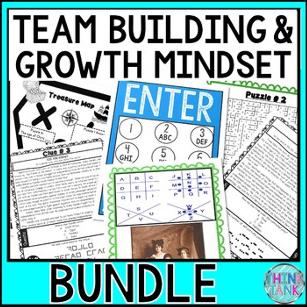 Growth Mindset and Team Building Escape Rooms BUNDLE - Back to School Activities