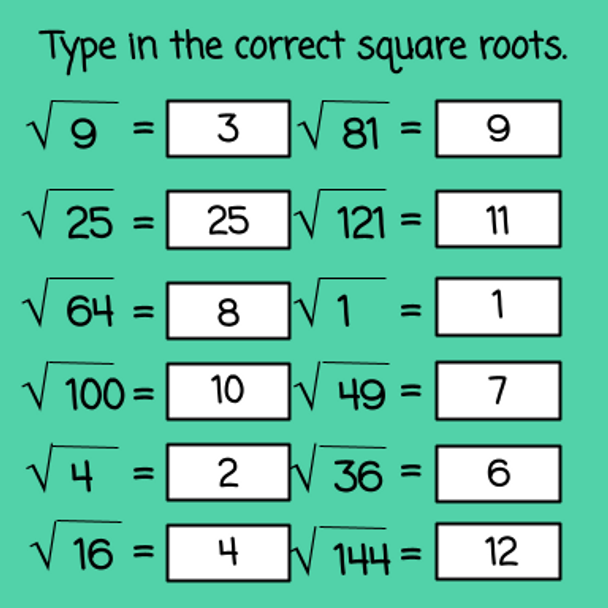 Square Roots and Cube Roots