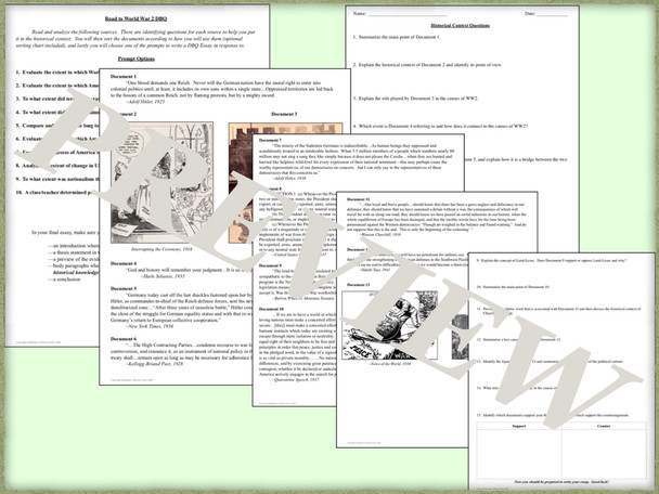 World War 2 Primary Source Analysis Bundle