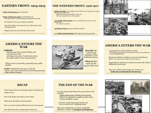 World War 1 Bundle World History Version