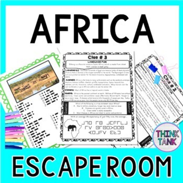 Africa ESCAPE ROOM: All About Africa - Continents- Geography
