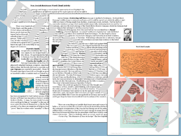 Resistance and Rescue During the Holocaust Activities