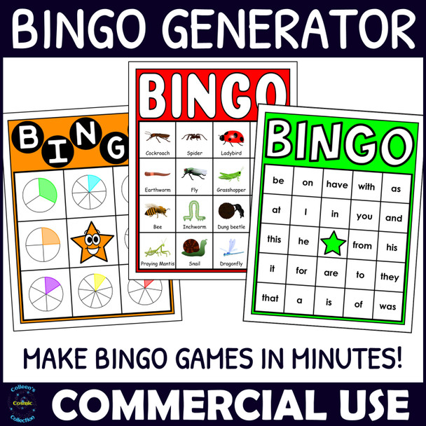 Commercial Use Bingo Generator - Bingo Game Creator