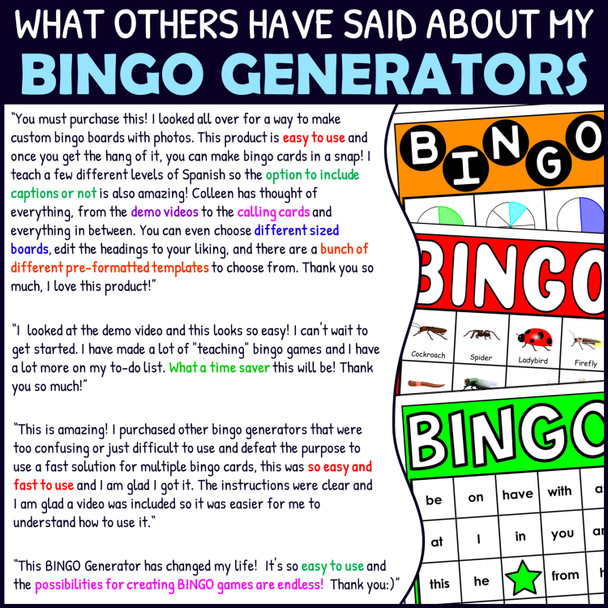 Personal Use Bingo Generator - Bingo Game Creator