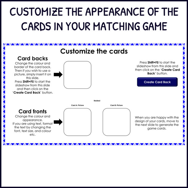 Commercial Matching Game Generator - Concentration