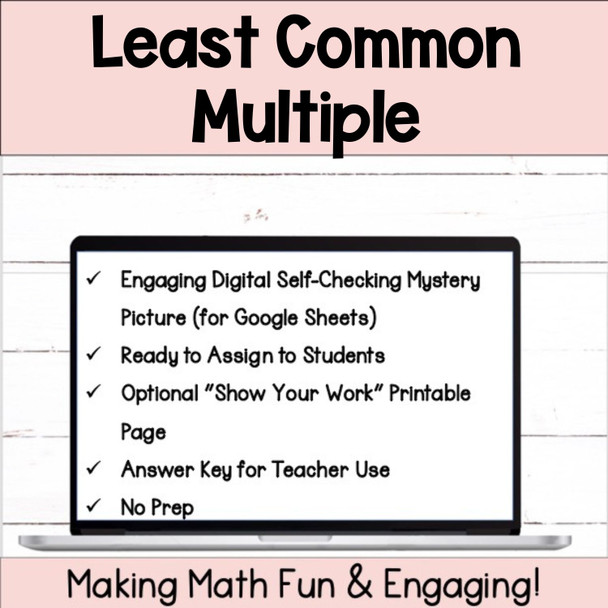 Least Common Multiple - LCM - Self-Checking Digital Activity