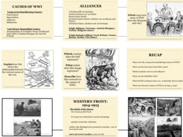 World War 1 PowerPoint for World History