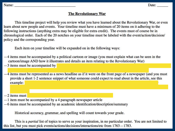 Revolutionary War Bundle for US History