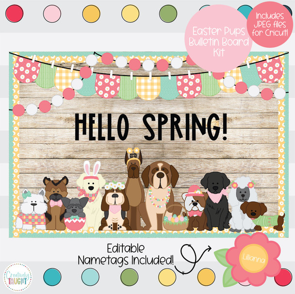 Easter Pups Bulletin Board Kit