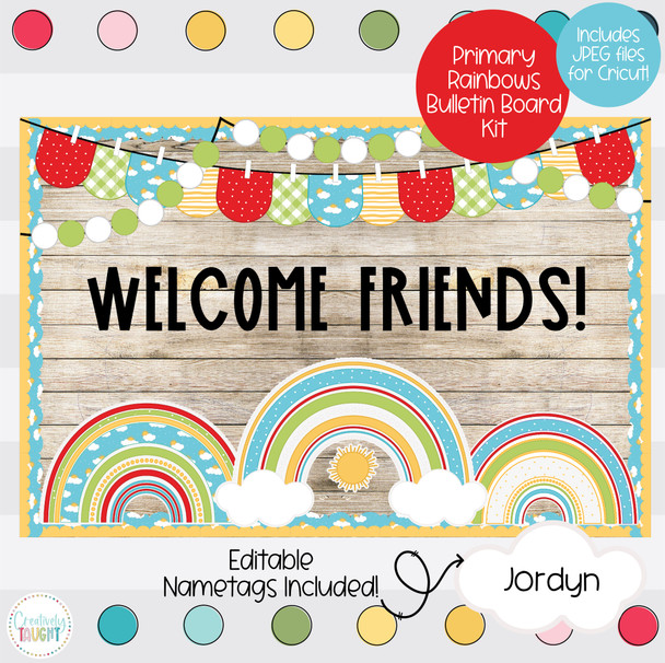 Primary Rainbows Bulletin Board Kit