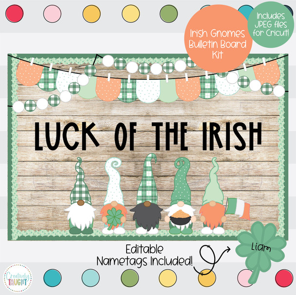 Irish Gnomes - St Patricks Day Bulletin Board Kit