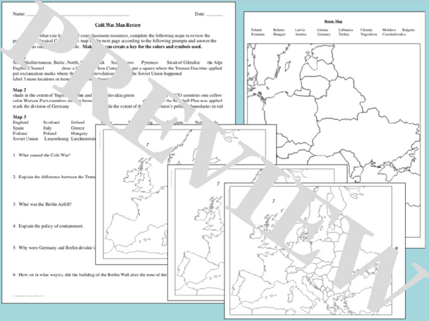 Cold War Map Activity