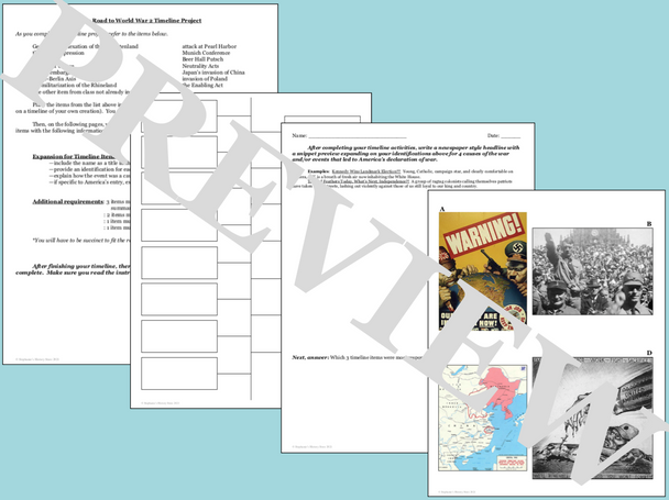 The Causes of World War 2 Timeline Project